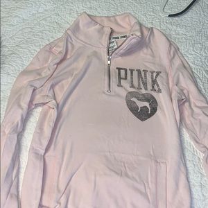 PINK quarter zip sweatshirt